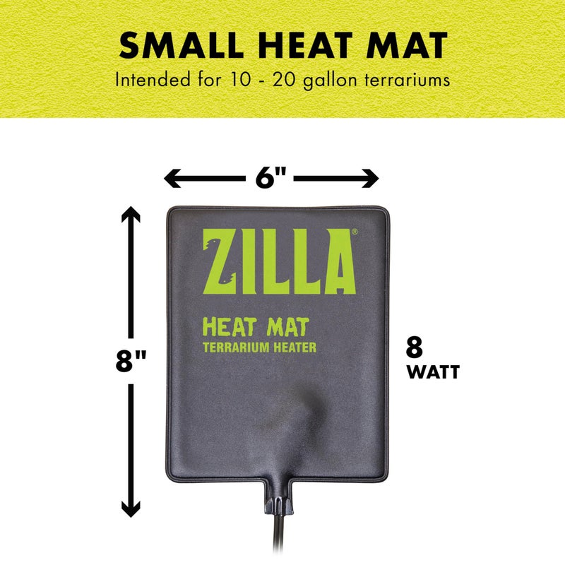 Zilla Heat Mat, Terrarium Heater for Reptiles, Snakes (Ball Pythons, Corn Snakes), Leopard Geckos, Tortoises, Amphibians and Arachnids, Small, Fits 10-20 Gallon, 8 Watt - Image 3